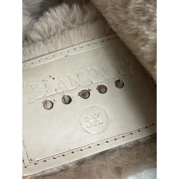 Blank NYC Faux Fur Coat Jacket with pockets Women's 3XL Neutral Cozy F60 - Picture 5 of 16